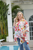 Ava's Printed Cotton Top (White)