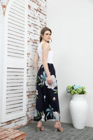 Graphic Printed Pants (Rose)