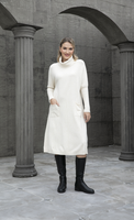 Cozy Chic Maxi Sweater Dress (Beige)