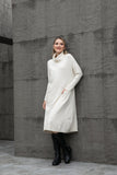 Cozy Chic Maxi Sweater Dress (Beige)