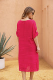 Lila's Bloom Stitch Dress (Raspberry)