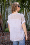 Sylvie's Sepia Flower Coldwash Top (Beige)