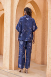 Sylvie's Sepia Leaves Pants (Navy)