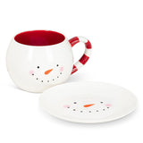 Snowman Face Appetizer Plate