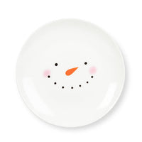 Snowman Face Appetizer Plate