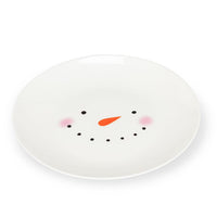 Snowman Face Appetizer Plate