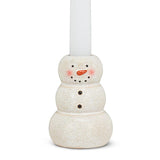 Small Happy Snowman Taper Holder