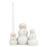 Small Happy Snowman Taper Holder