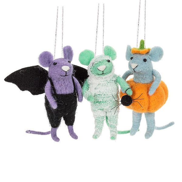 Mice in Halloween Costumes Ornament