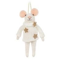 Fancy Winter Mouse Ornament