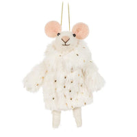 Fancy Winter Mouse Ornament