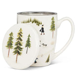 Outdoor Village Covered Mug & Strainer