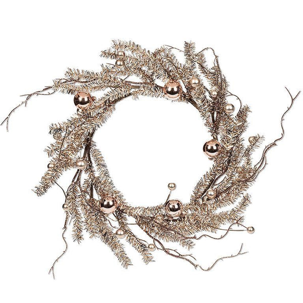 Vintage Tinsel Wreath - Medium