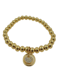 Stretch Bracelet w/ Crystal Charm