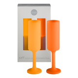 Buttermilk + cantaloupe | seff | silicone unbreakable champagne flute