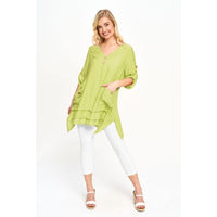 Linen-Like Tunic in Lime