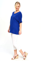 Effortless Cutout Top in Cobalt