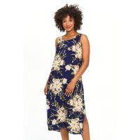 Reversible Print Dress in Navy