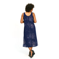 Reversible Print Dress in Navy