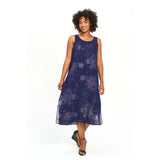 Reversible Print Dress in Navy