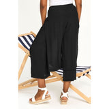 Double Layered Flow Culottes in Black