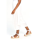 Double Layered Flow Culottes in Ivory