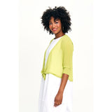 Lightweight Tie-Front Shoulder Cover in Lime