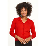 True Knit Crystal Cardigan in Red