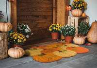Colourful Pumpkins Shaped Doormat