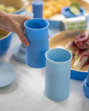 Sky + kingfisher | stegg | silicone unbreakable highball glasses