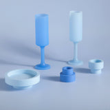 Sky + kingfisher | seff | silicone unbreakable champagne flute