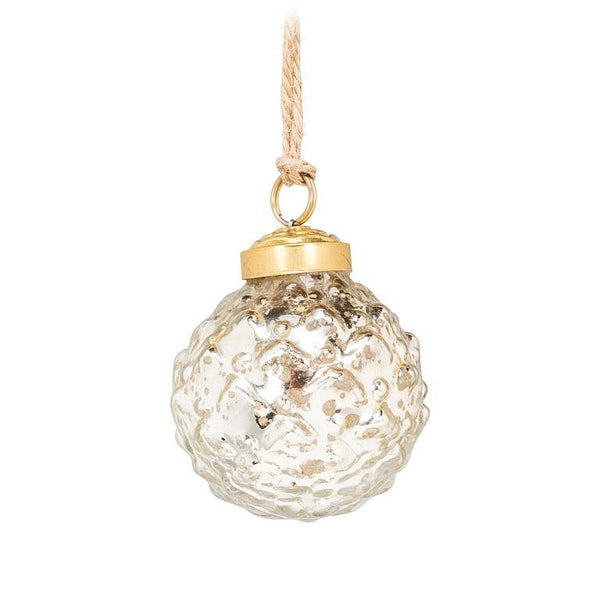 Emboss Ball Ornament (Silver)