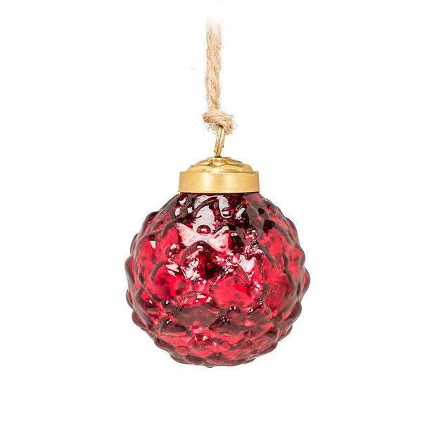 Emboss Ball Ornament (Red)