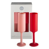 Cherry + blush | seff | silicone unbreakable champagne flute