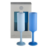 Sky + kingfisher | seff | silicone unbreakable champagne flute
