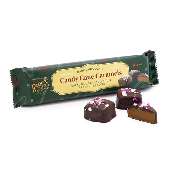 Candy Cane Caramels - Dark Chocolate