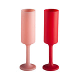 Cherry + blush | seff | silicone unbreakable champagne flute