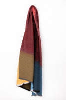 Large Rippled Color Block Pattern Scarf