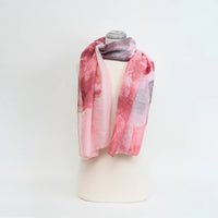 Lightweight Abstract Scarf - Pink