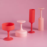 Cherry + blush | seff | silicone unbreakable champagne flute
