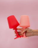 Cherry + blush | swepp | silicone unbreakable wine glasses