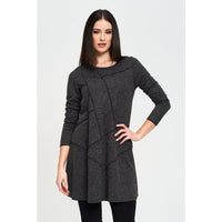 Piping Detail Tunic in Charcoal
