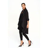 Classic Collared Drape Jacket with Lash Detail
