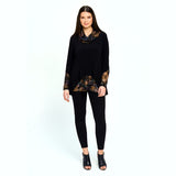 Peekaboo Print Tunic Sweater in Gold