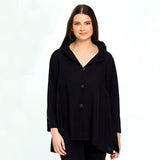 Ruffle Collar Blouse in Black