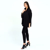 Ruffle Collar Blouse in Black