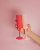 Cherry + blush | seff | silicone unbreakable champagne flute
