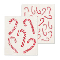 Candycane Dishcloths (Set of 2)