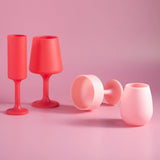 Cherry + blush | swepp | silicone unbreakable wine glasses