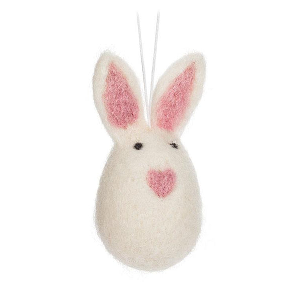 Egg Shaped Bunny Ornament